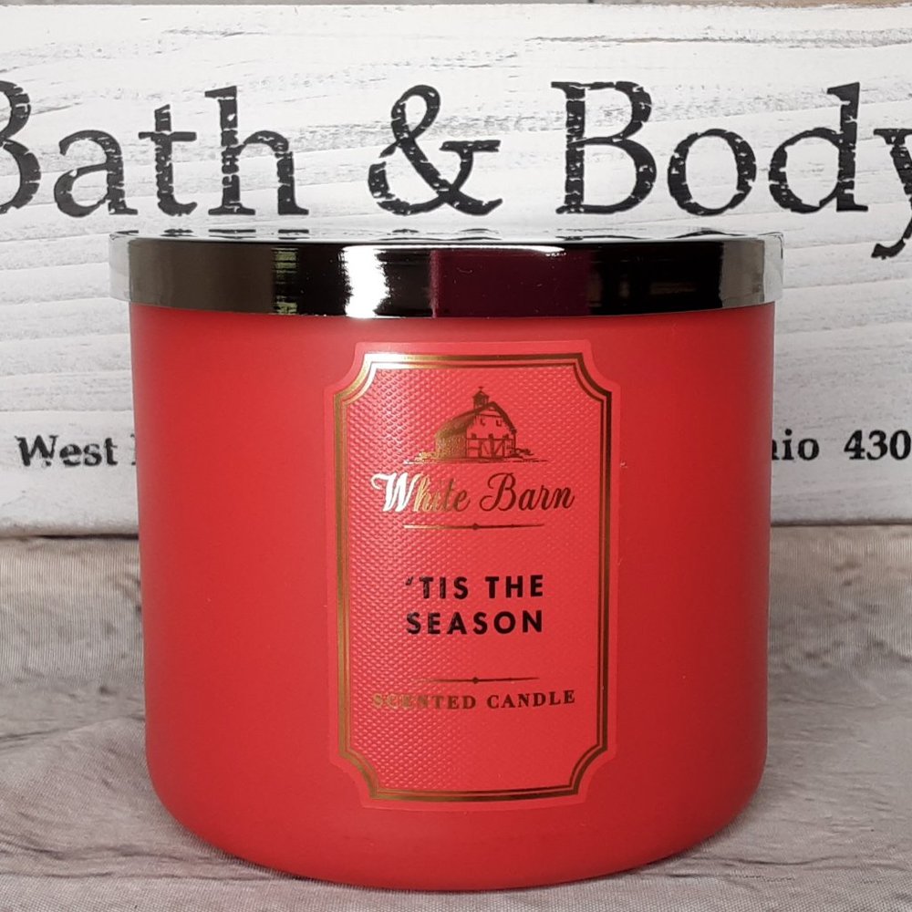 BATH & BODY WORKS 'TIS THE SEASON' 3~WICK CANDLE